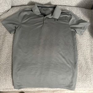 Boys Gray Under Armour Polo